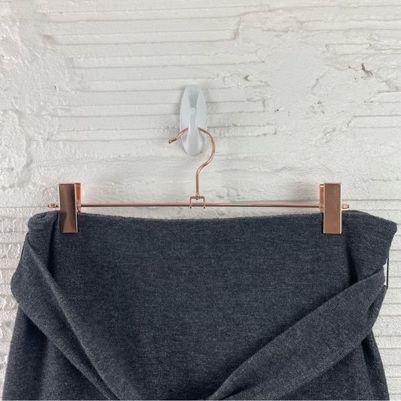 Loft Outlet NWT Gray Pencil Skirt Tie Belt Terry Knit Size Small - Picture 2 of 13
